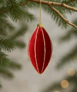 Alternative view of Simli Kadife Damla Sarkıt Dekoratif Süs 12 cm