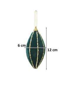 yilbasi agac susu simli kadife damla sarkit sus yesil 1