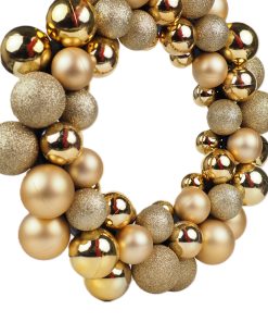 Alternative view of Yılbaşı Toplu Kapı Süsü Dekoratif Kapı Çelengi Altın 35 cm