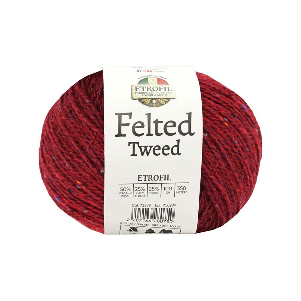Etrofil Felted Tweed 73368 Nar Kırmızısı 3 Etrofil Felted Tweed 73368 Nar Kırmızısı