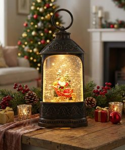 Motorlu Işıklı Yılbaşı Kar Küresi Dikey Model