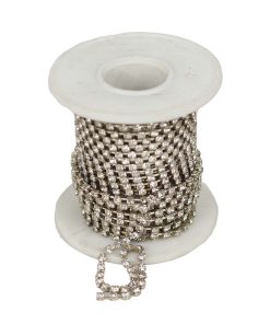 Şerit Sıra Taş Gümüş Renk 2.8MM (1 Metre)