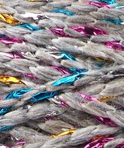 Alternative view of Luvia Polyester Simli Çanta İpi Gri - Renkli Sim