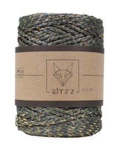 Luvia Polyester Simli Çanta İpi Zümrüt - Gold Sim