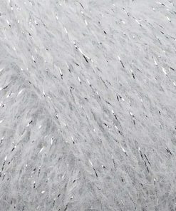 Perry Pufina Shine Simli Beyaz - Gümüş Sim 10 perry pufina shine simli orgu ipi beyaz renk gumus