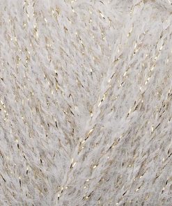 Perry Pufina Shine Simli Ekru - Gold Sim 11 perry pufina shine simli orgu ipi ekru renk gold