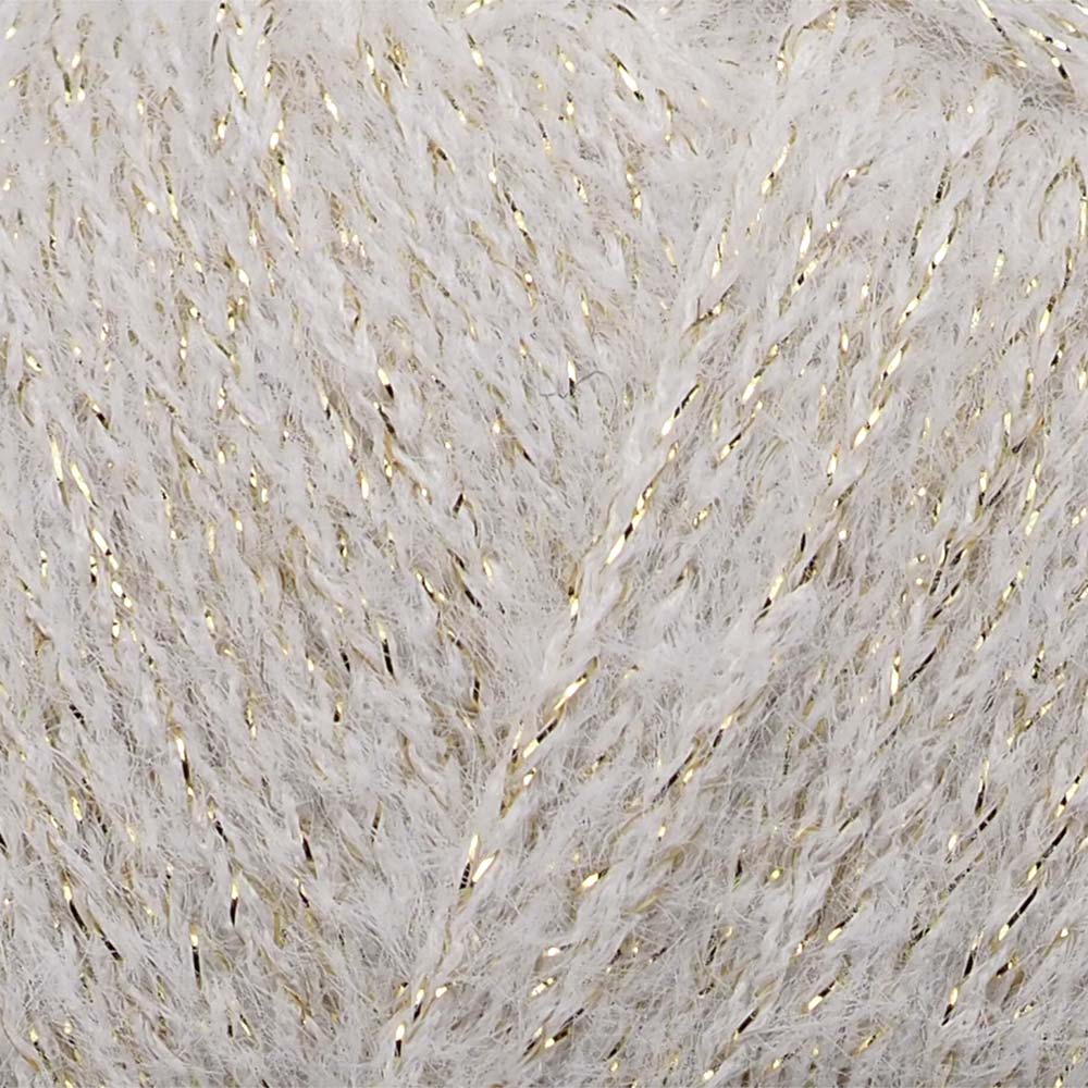 Perry Pufina Shine Simli Ekru - Gold Sim 7 Perry Pufina Shine Simli Ekru - Gold Sim - Görsel 5