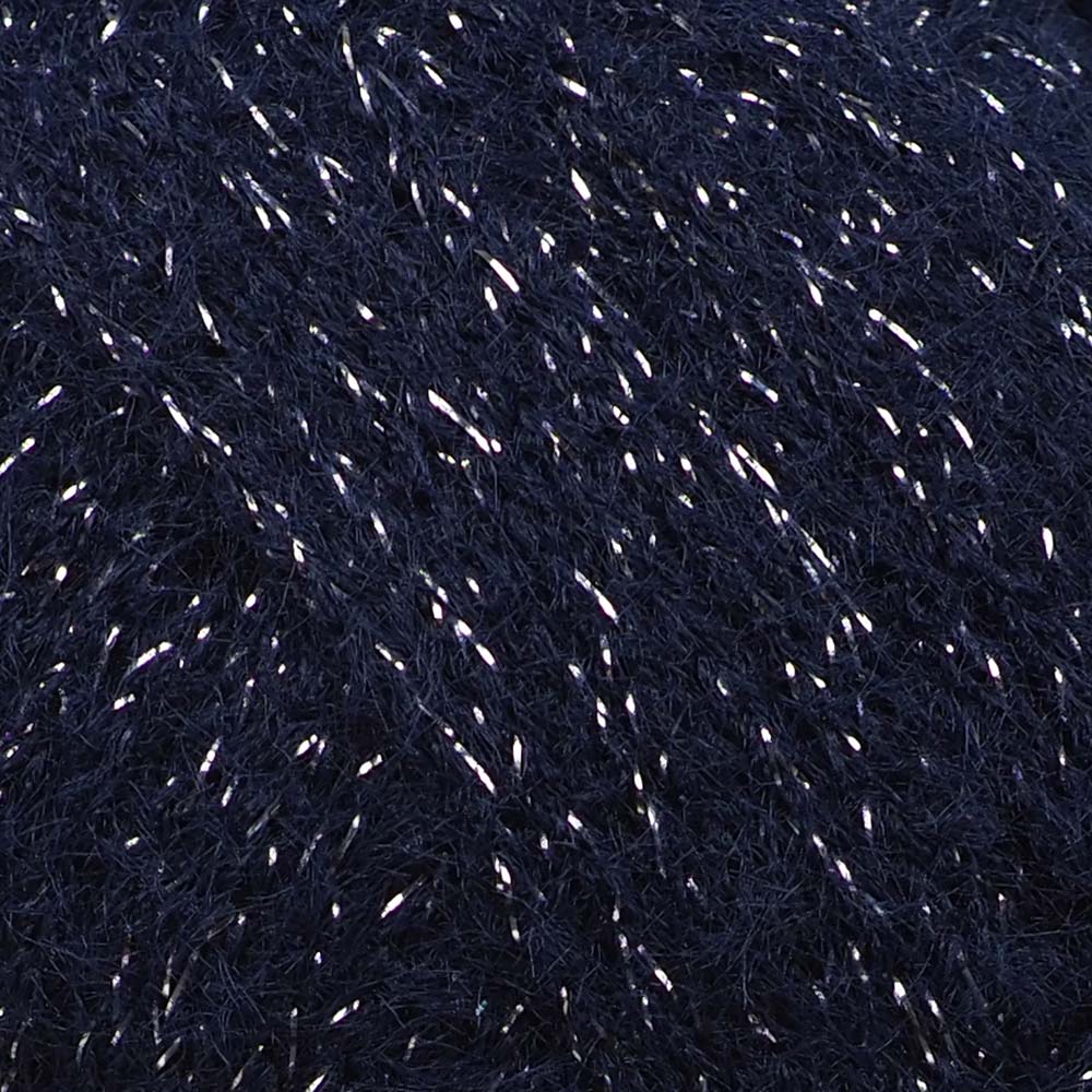 Perry Pufina Shine Simli Lacivert - Gümüş Sim 7 Perry Pufina Shine Simli Lacivert - Gümüş Sim - Görsel 5