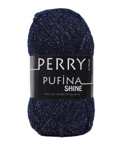 Perry Pufina Shine Simli Lacivert - Gümüş Sim