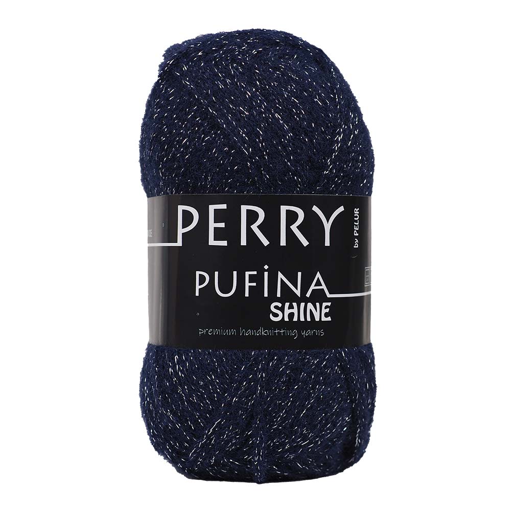 Perry Pufina Shine Simli Lacivert - Gümüş Sim 3 Perry Pufina Shine Simli Lacivert - Gümüş Sim
