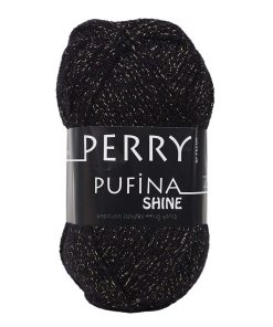 Perry Pufina Shine Simli Siyah - Gold Sim