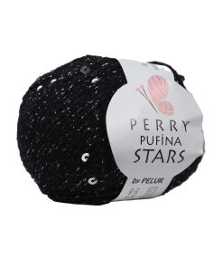 Perry Pufina Stars Siyah - Gümüş Pul