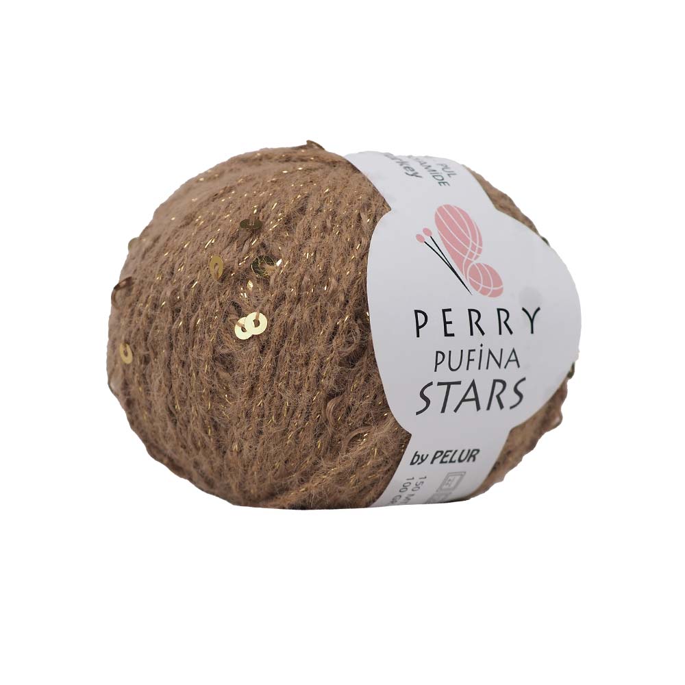 Perry Pufina Stars Açık Kahve - Gold Pul 3 Perry Pufina Stars Açık Kahve - Gold Pul