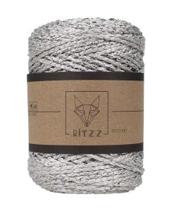 Luvia Polyester Simli Çanta İpi Mermer - Gümüş Sim