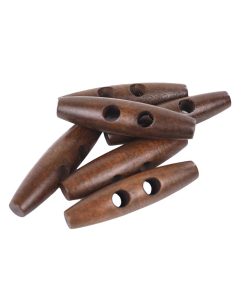 Ahşap Büyük Çoban Düğme Kahverengi 6 CM - C901