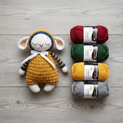 %100 pamuk Catania ip ile örülmüş amigurumi bebek