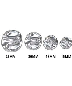 Alternative view of Dalga Model Yassı Düğme Gümüş DG200