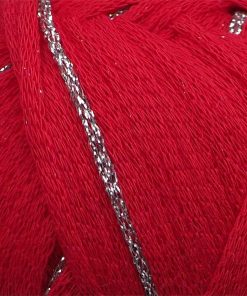 Himalaya Arisya 27-06 Kırmızı Şerit Simli 10 himalaya arisya 27 06 kirmizi renk simli iplik