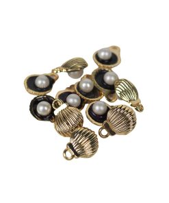 İncili Deniz Kabuğu Metal Çanta Aksesuarı (5 Adet)