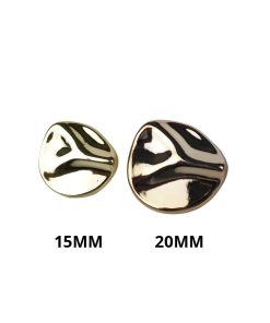 Kabartmalı Model Yassı Düğme Gold KB100 6 kabartmali yassi plastik dugme gold alitn renk