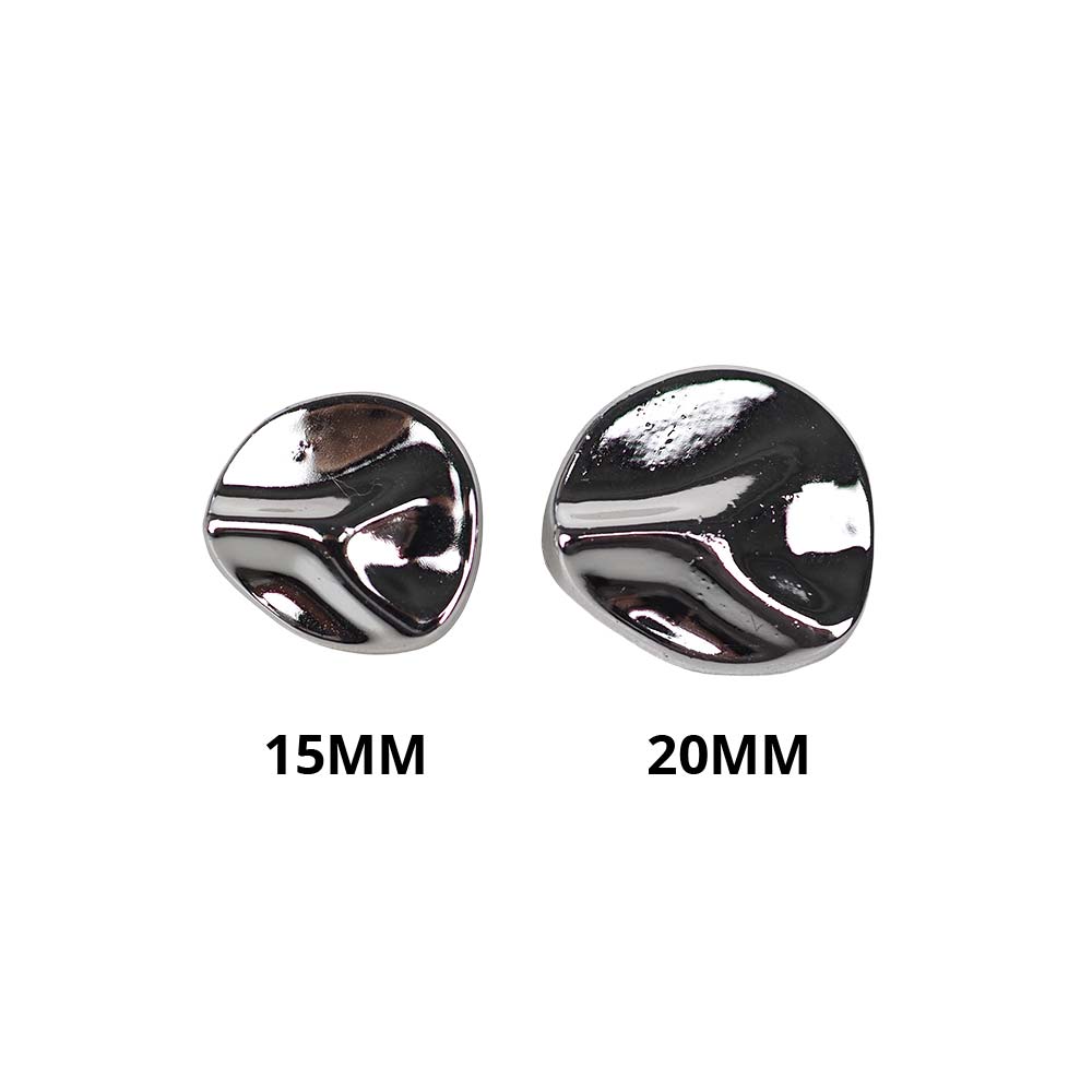 Kabartmalı Model Yassı Düğme Gümüş KB200 5 Kabartmalı Model Yassı Düğme Gümüş KB200 - Görsel 3