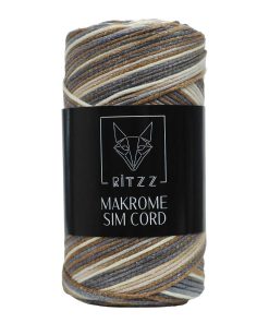 Makrome Sim Cord 2 MM Krem Gri Kahve