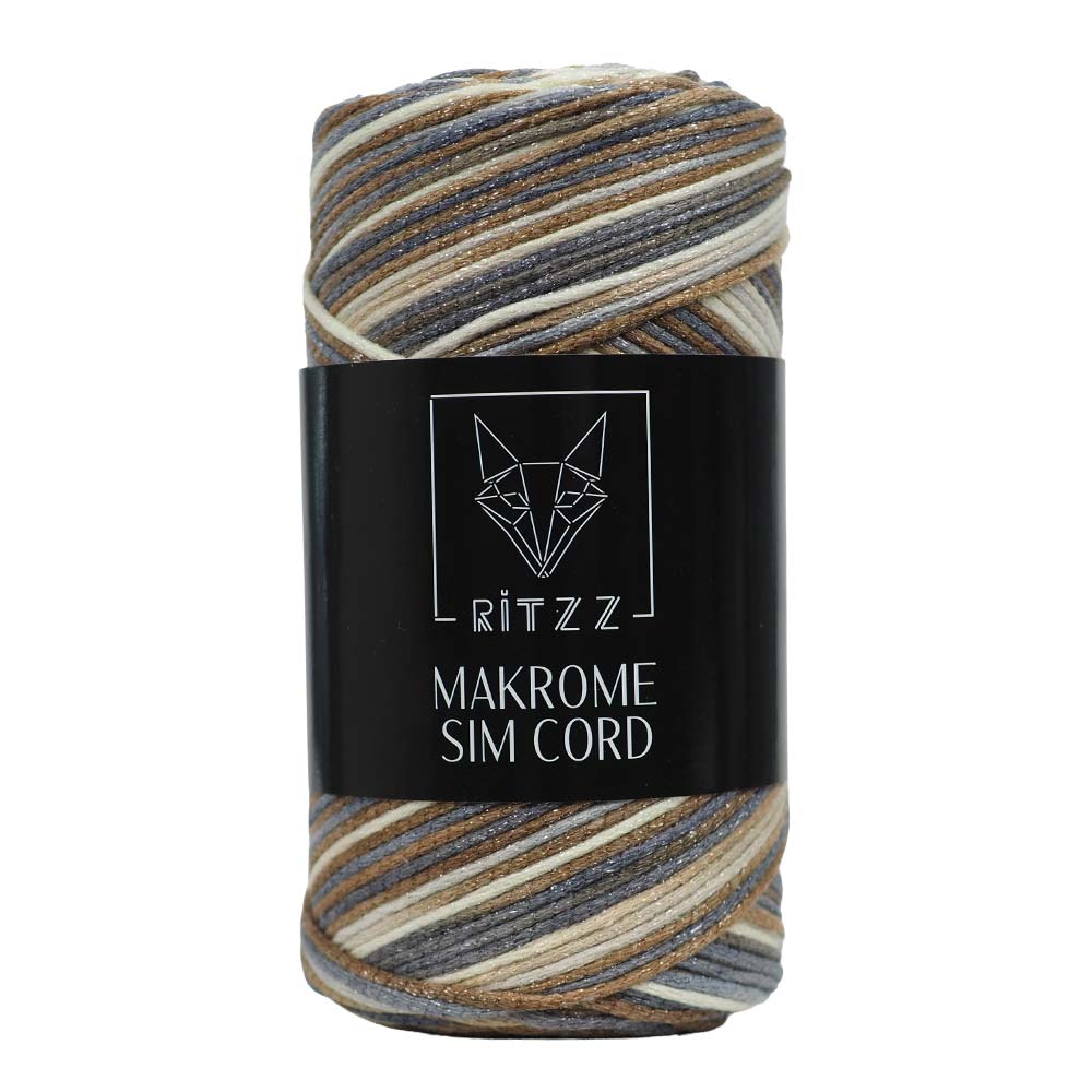 Makrome Sim Cord 2 MM Krem Gri Kahve 3 Makrome Sim Cord 2 MM Krem Gri Kahve