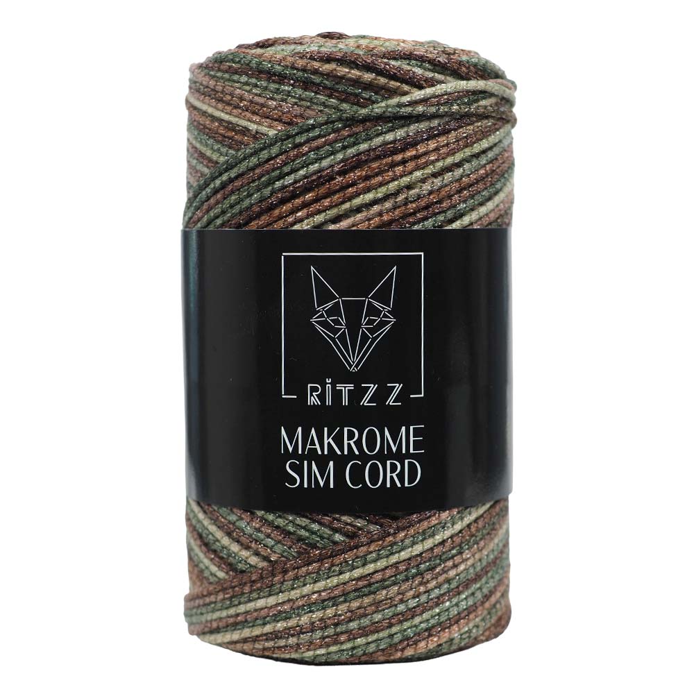 Makrome Sim Cord 2 MM Yeşil Kahve Bej 3 Makrome Sim Cord 2 MM Yeşil Kahve Bej