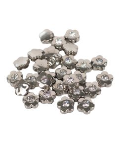 tasli cicek figurlu dikme boncuk gumus