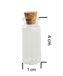 Alternative view of Mantar Kapaklı Mini Cam Şişe 4 CM (Adet)