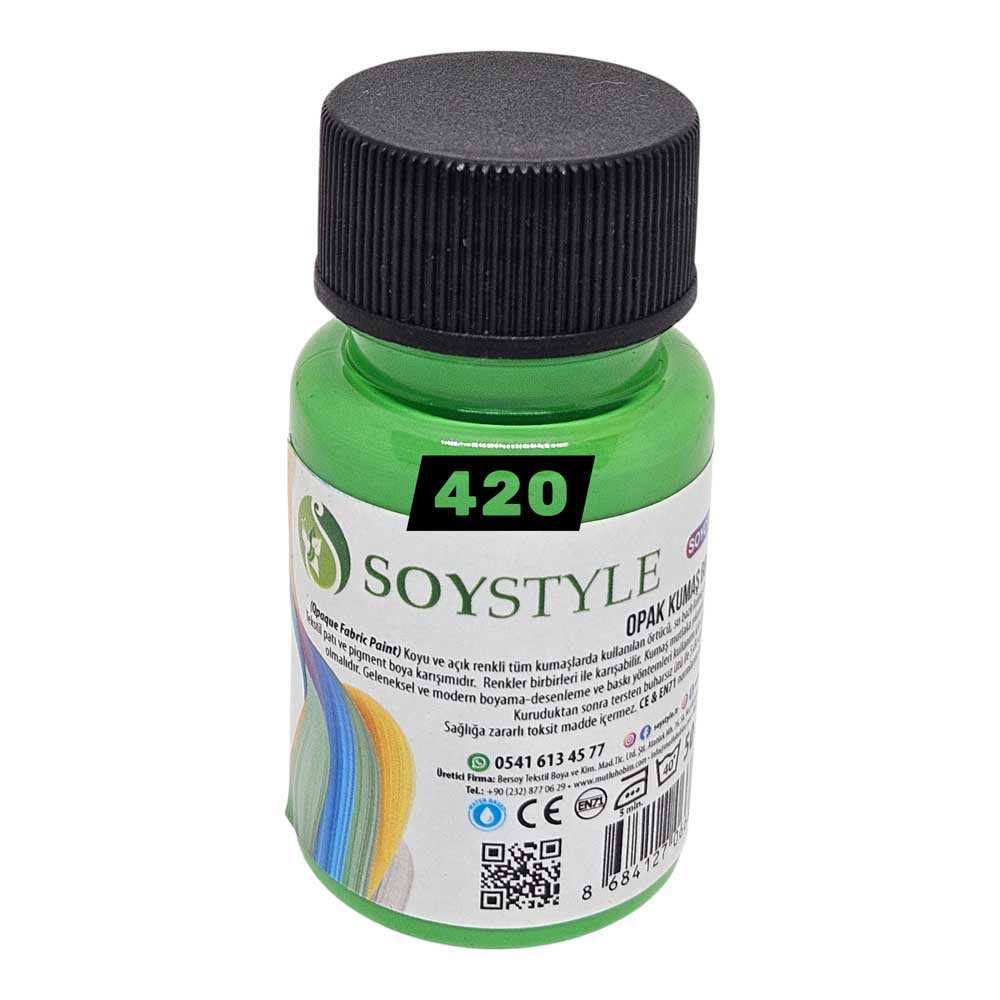 Soystyle Opak Kumaş Boyası 50ML - 420 3 Soystyle Opak Kumaş Boyası 50ML - 420