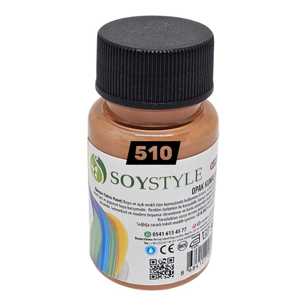 Soystyle Opak Kumaş Boyası 50ML - 510 3 Soystyle Opak Kumaş Boyası 50ML - 510