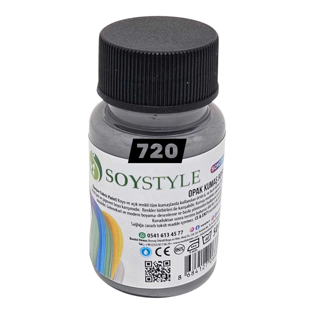 Soystyle Opak Kumaş Boyası 50ML - 720 2 Soystyle Opak Kumaş Boyası 50ML - 720