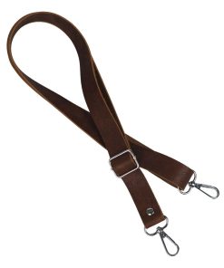 Premium Kalite Ayarlanabilir Çanta Sapı Suni Deri / 25MM (Gümüş)