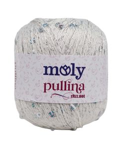 Moly Pullina 13 Beyaz - Gümüş Pullu