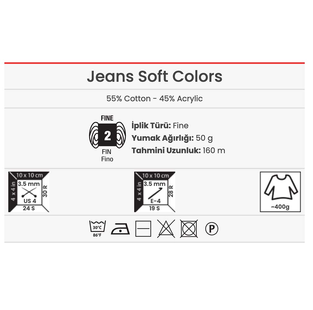 Yarnart Jeans Soft Colors 6213 7 Yarnart Jeans Soft Colors 6213 - Görsel 5
