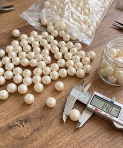 İnci Boncuk 14MM Krem