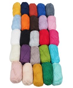 25 Renk Pamuk Punch ve Amigurumi İpi Seti 6 pamuk amigurumi ve punch ipi seti 25 renk