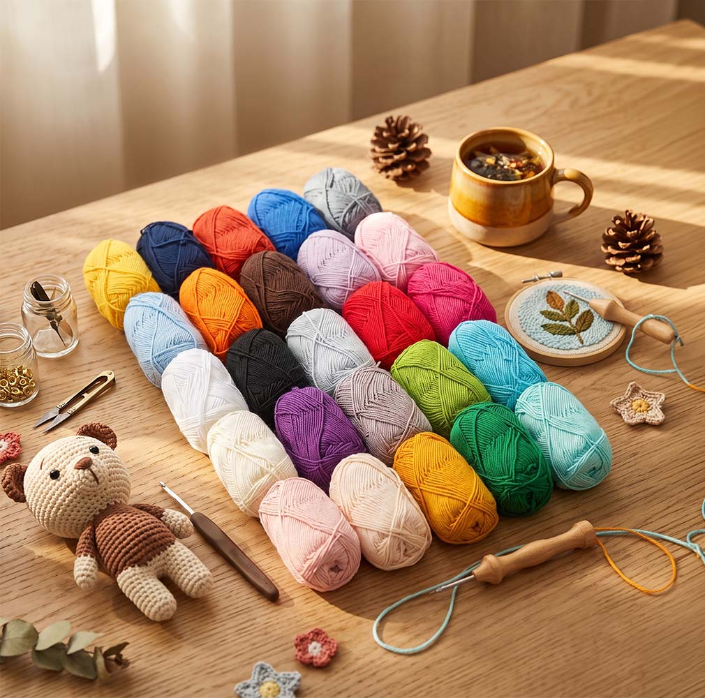 25 Renk Pamuk Punch ve Amigurumi İpi Seti 2 25 Renk Pamuk Punch ve Amigurumi İpi Seti